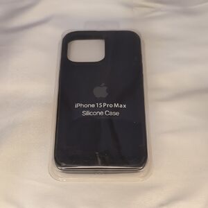 Apple iPhone 15 Pro Max Silicone Case - Midnight Black